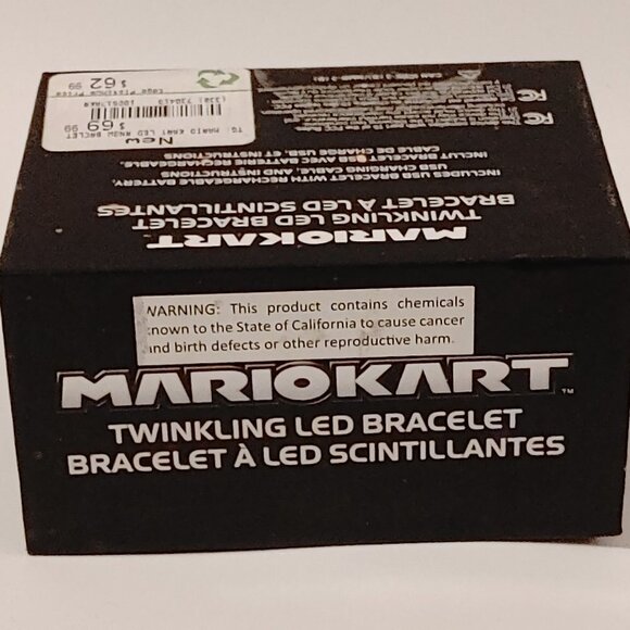 Nintendo Mario Kart Twinkling LED Bracelet includes USB charging cable BNIP - Picture 3 of 5